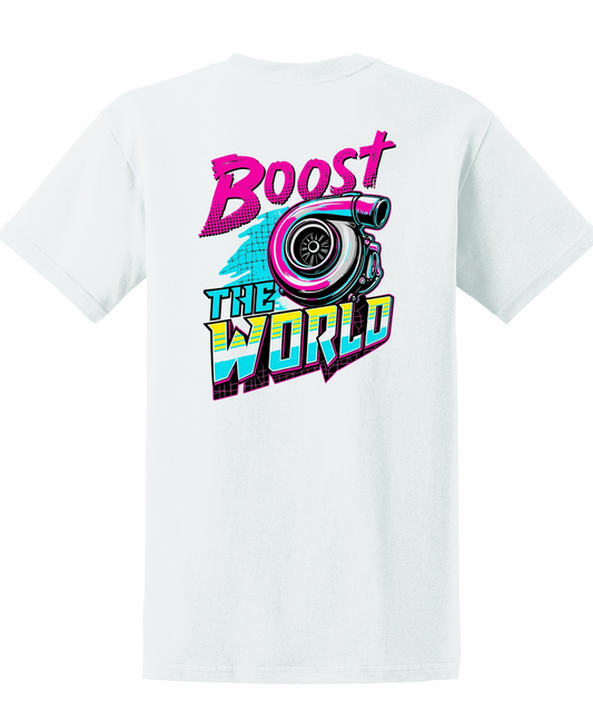 Boost the World White Tee